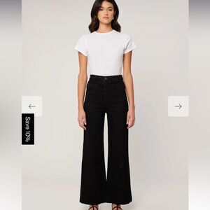 ROLLAS high rise wide leg black pant, size 29